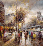 wholesale Parist Streetscape, oil painting reproductions china wholesale